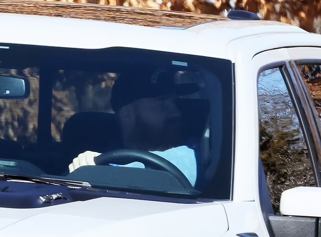 Travis Kelce alone in car