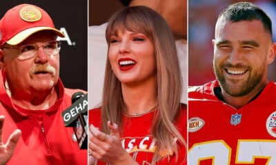 Andy Reid and Taylor Swift and Travis Kelce