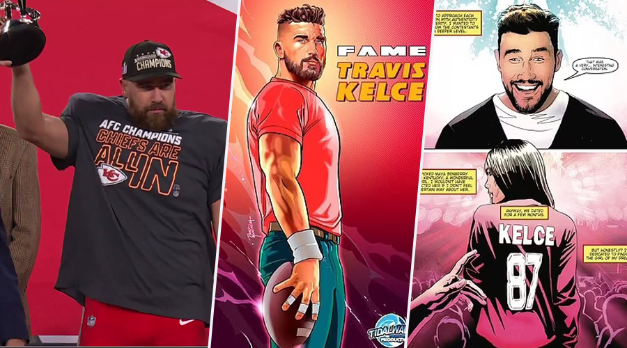 Comics for Travis Kelce and Taylor Swift