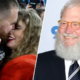 David Letterman and Taylor Swift with Travis Kelce Kissing