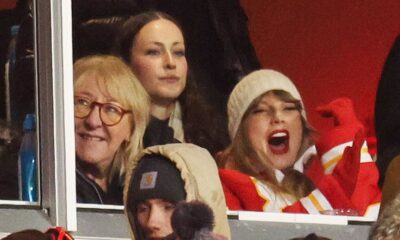 Donna Kelce and Taylor Swift at The Chiefs VS Dolphins game