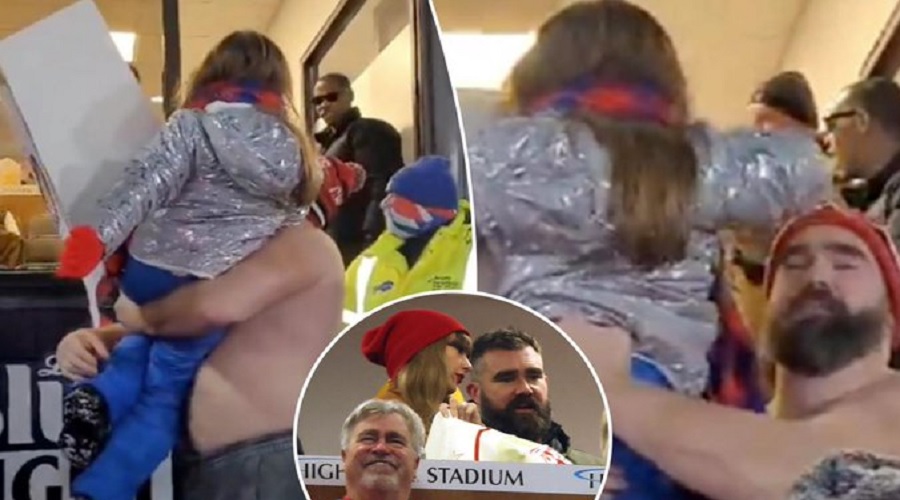 Jason Kelce Carries Young Fan