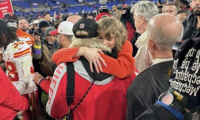 Taylor Swift Hugs Donna Kelce