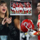 Taylor Swift Arrives Late to Browns vs. Chiefs Game—but little did she know that her boyfriend, NFL star Travis Kelce, had a life-changing plan waiting for her. After leading the Chiefs to a thrilling victory, Kelce stunned everyone by proposing to Swift in front of her parents and thousands of cheering fans. Swift was visibly emotional as she stepped forward, nodding before saying, “Yes!” Her parents, Scott and Andrea Swift, watched proudly from the sidelines, joining in the celebration as the crowd erupted into cheers and applause.