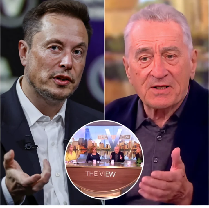 BREAKING NEWS: Robert De Niro Calls Elon Musk a “Scumbag” on The View, Musk’s Response Stuns the Entire Studio.