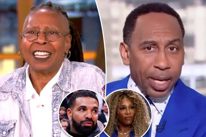 Whoopi Goldberg slams Stephen A. Smith for linking Serena Williams’ Super Bowl halftime cameo to ex Drake