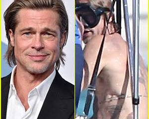 Brad Pitt shows off extensive tattoo collection in shirtless promo