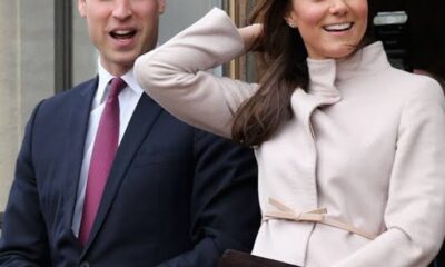 Princess Kate and Prince William celebrating the news of a new addition to the Royal Family, arriving soon.